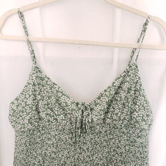 Shy & Sparrow Green Floral Pattern Spaghetti Strap Short Romper Size XL - Picture 2 of 16